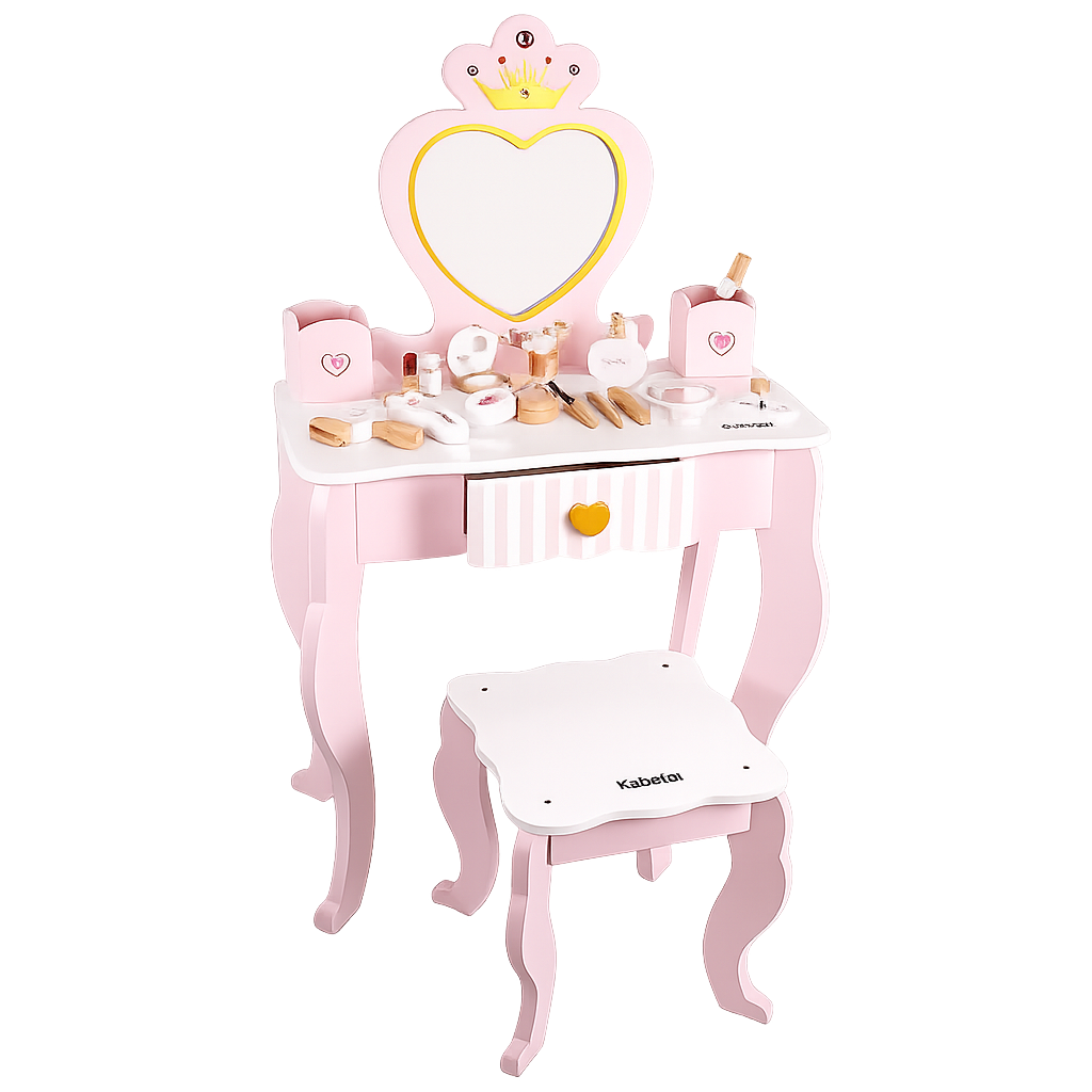 ხის კოსმეტიკის მაგიდა