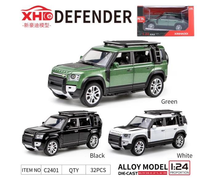 Land Rover Defender 110 1:24 მეტალის მოდელი
