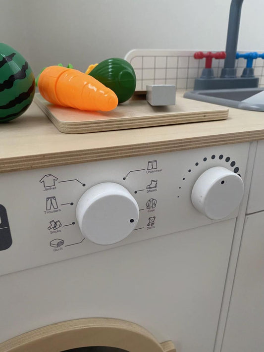 ხის სათამაშო სარეცხი მანქანა