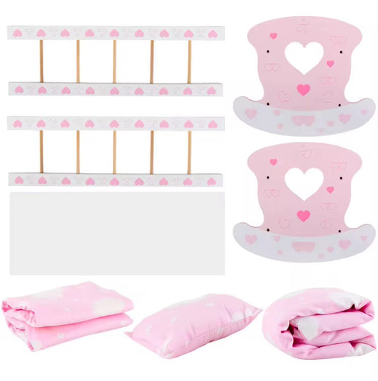 ხის სათამაშო აკვანი