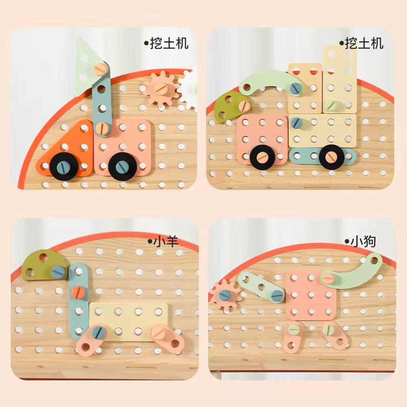 ხელსაწყოების ნაკრების ხის სათამაშო