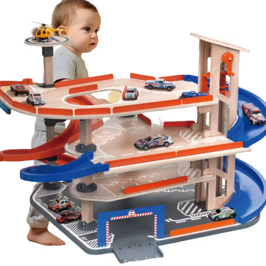 ხის სათამაშო პარკინგი