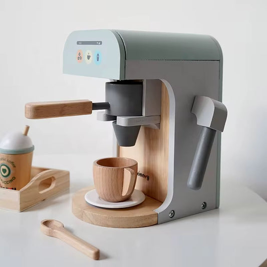 Wooden coffee machine