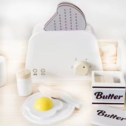 Wooden toy toaster