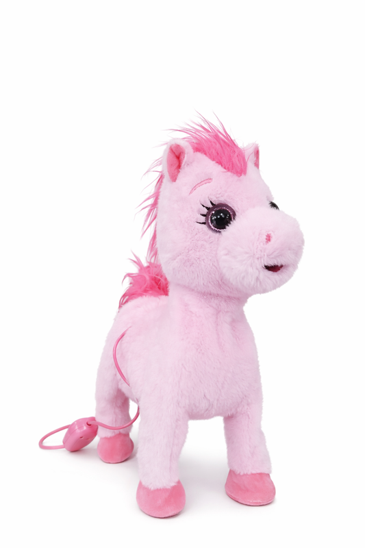 მოსიარულე და მოლაპარაკე რბილი სათამაშო - ცხენი (30 სმ)