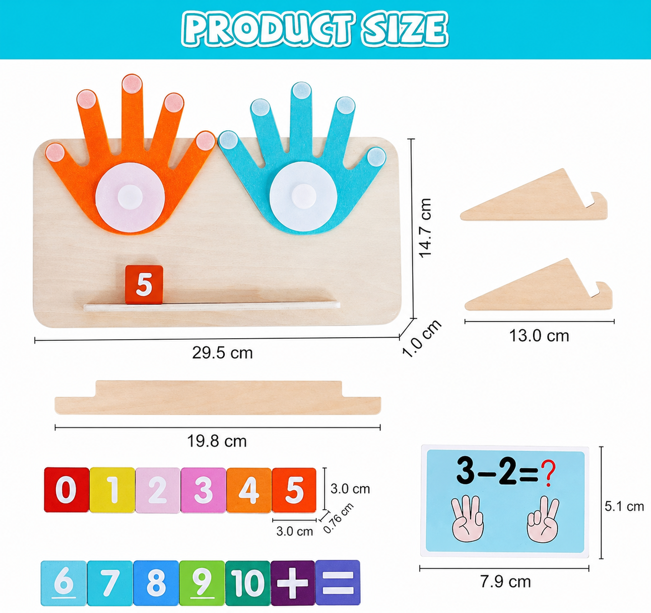 Wooden mathematics learning board