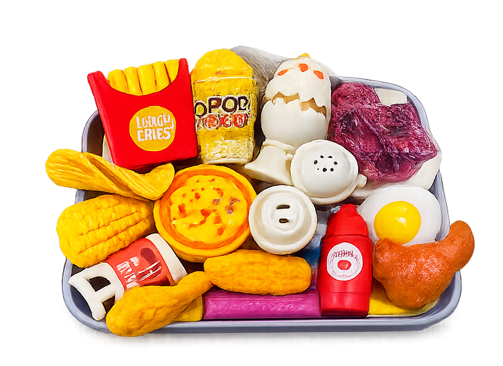 Plastic steak set