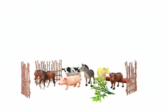 სათამაშო შინაური ცხოველების ნაკრები (18 დეტალი)