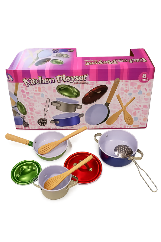 სათამაშო მეტალის ჭურჭლის ნაკრები