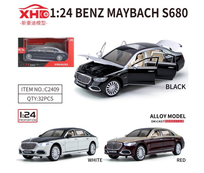Mercedes-Maybach S680 1:24 მეტალის მოდელი