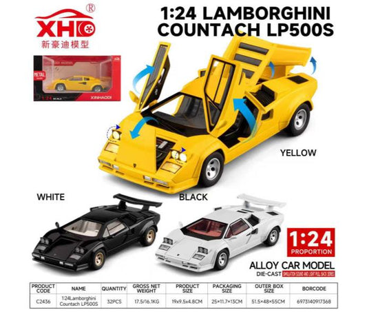 Lamborghini Countach LP500S 1:24 მეტალის მოდელი