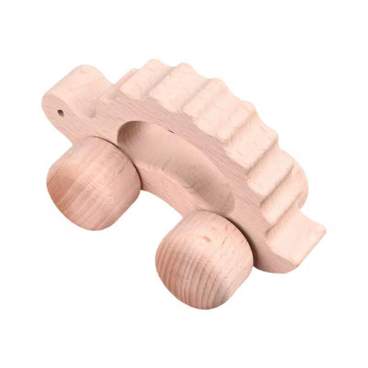 ხის ბორბლებიანი სათამაშო