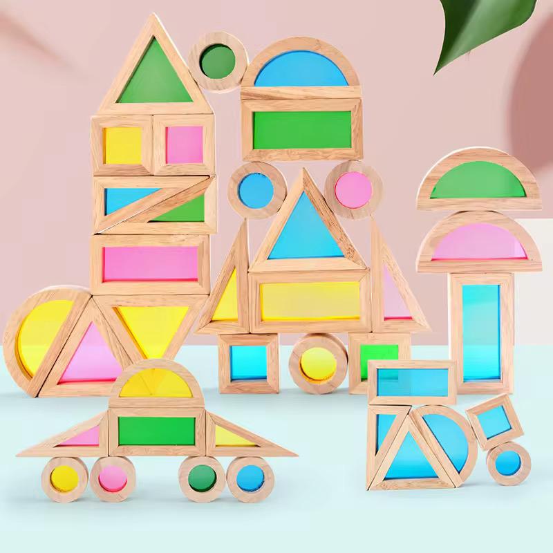 Wooden building blocks