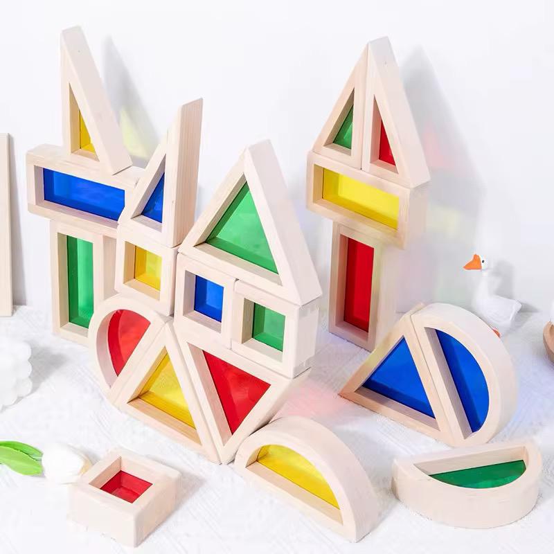 Wooden building blocks