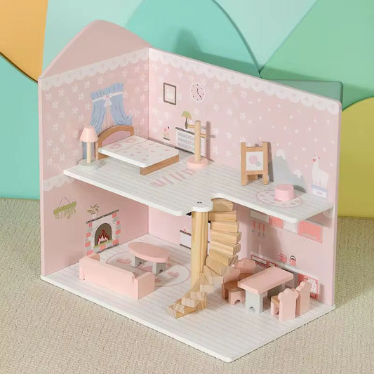 ხის სათამაშო სახლი