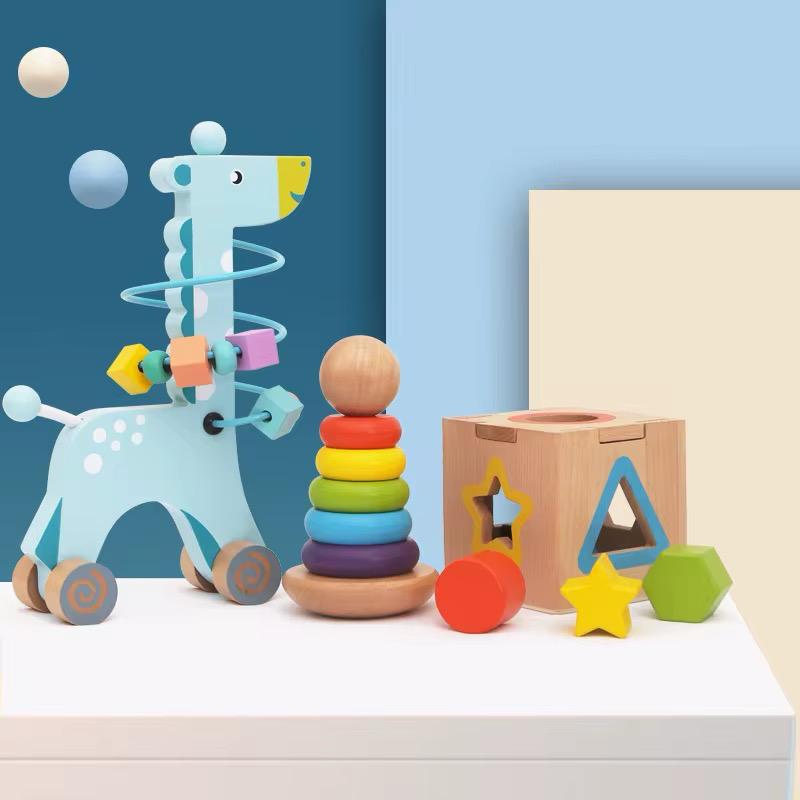 Wooden building blocks