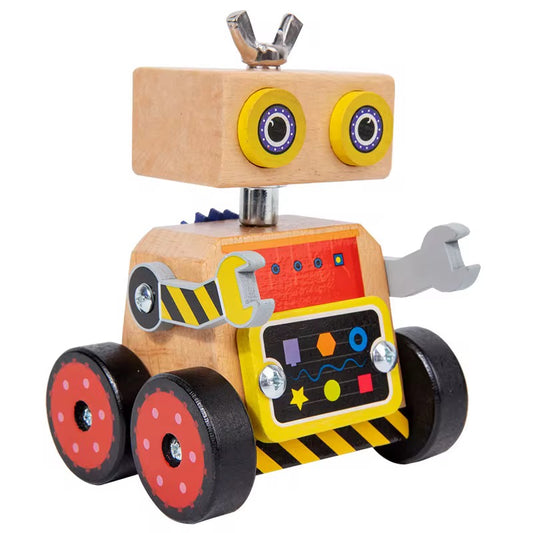 Wooden toy robot