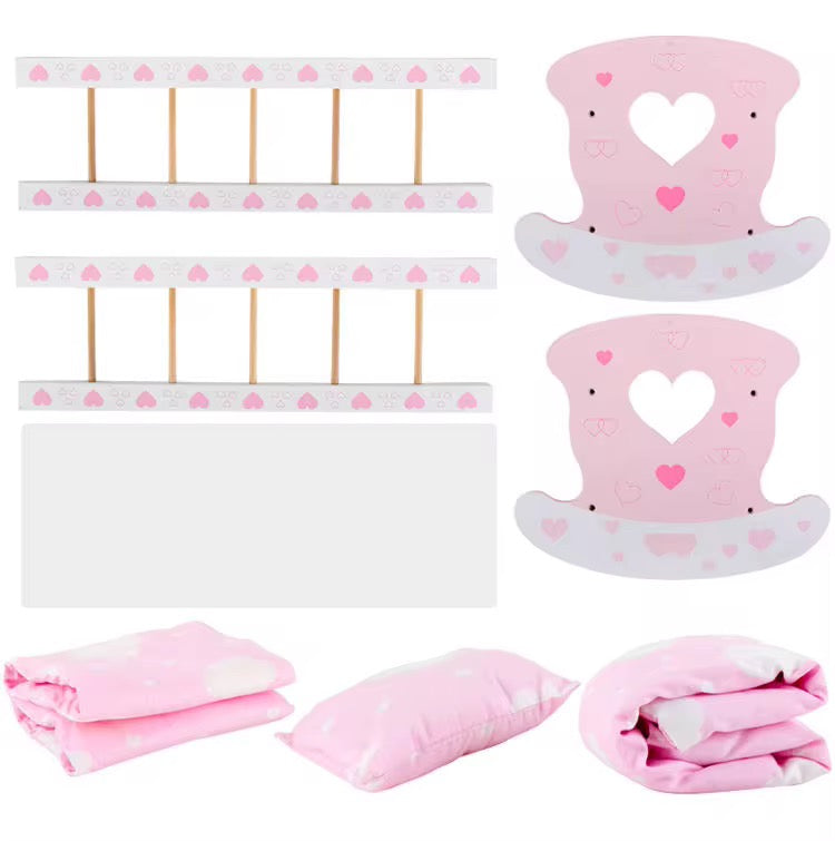 ხის სათამაშო აკვანი