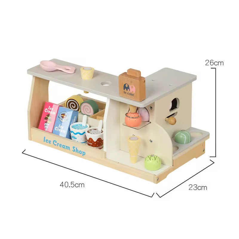 ხის სათამაშო სანაყინე