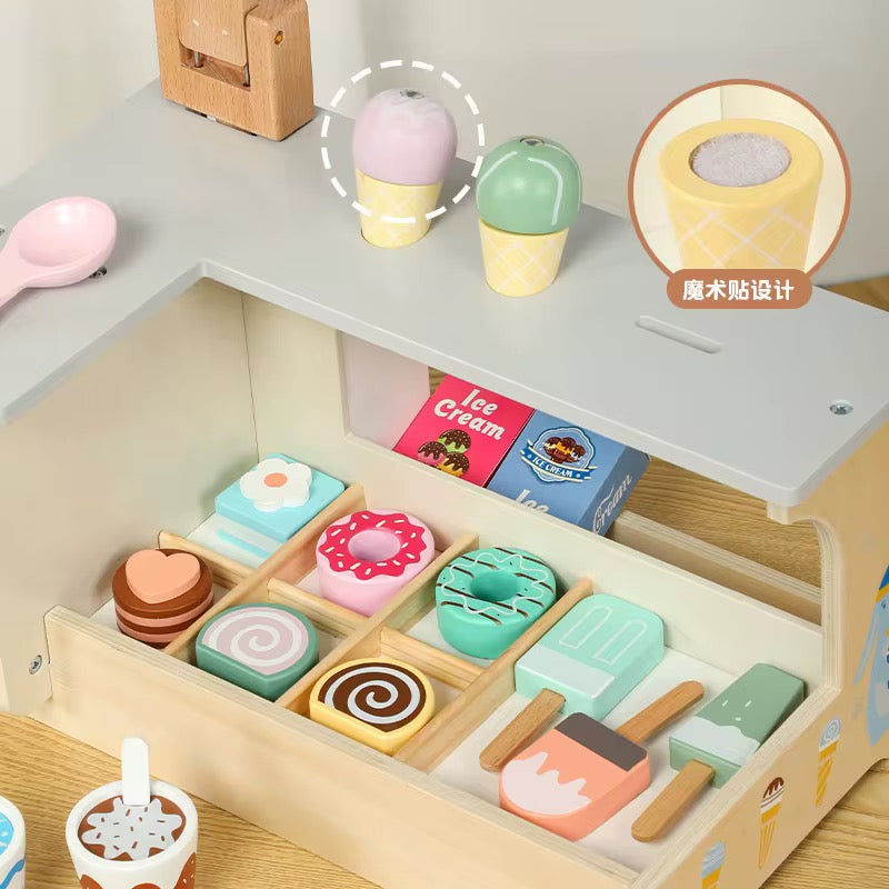 ხის სათამაშო სანაყინე