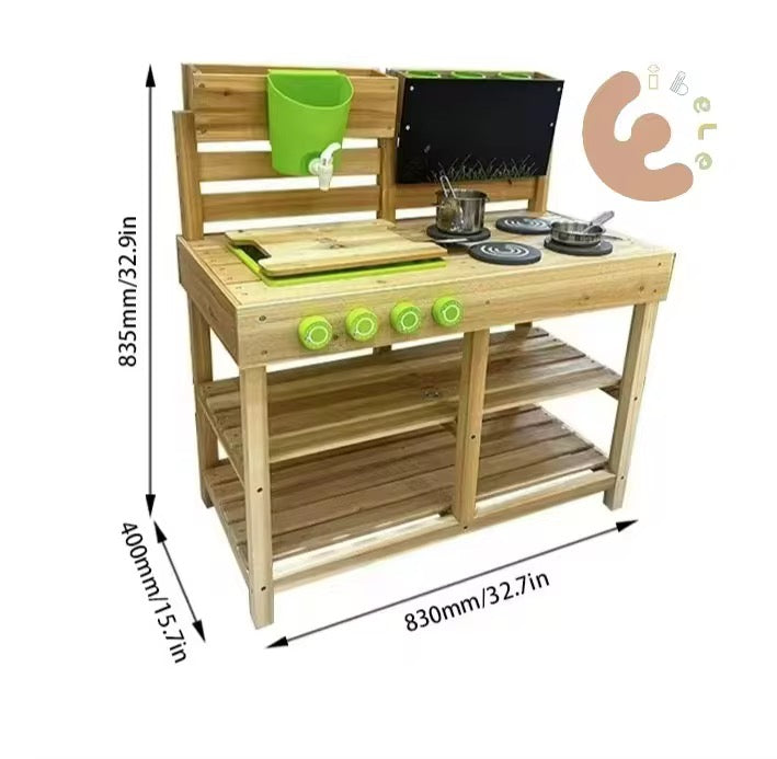 ეზოს  ხის სათამაშო სამზარეულო