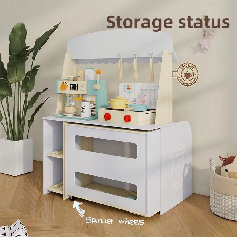 სათამაშო ყავის სახლის კუთხე