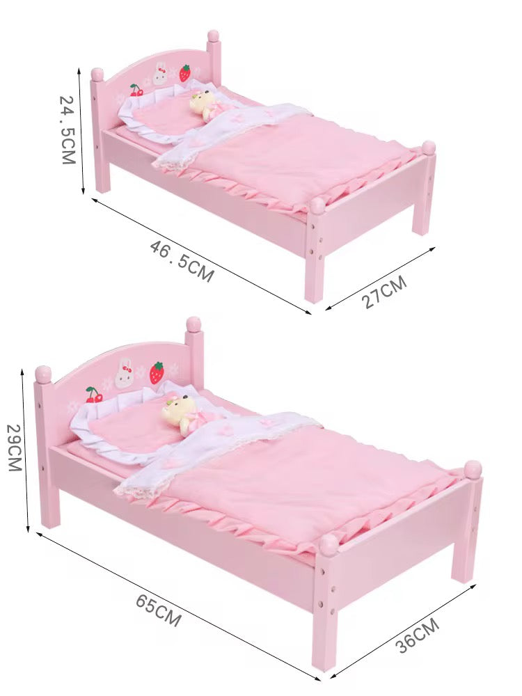 Wooden bed for dolls