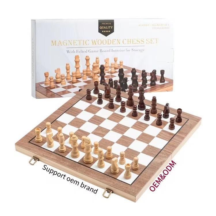 კლასიკური ხის ჭადრაკის ნაკრები