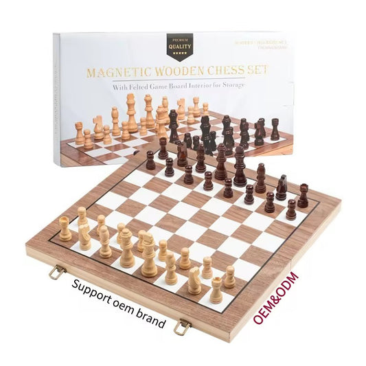 კლასიკური ხის ჭადრაკის ნაკრები