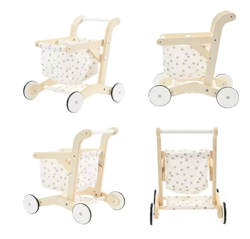 ხის სათამაშო ეტლი