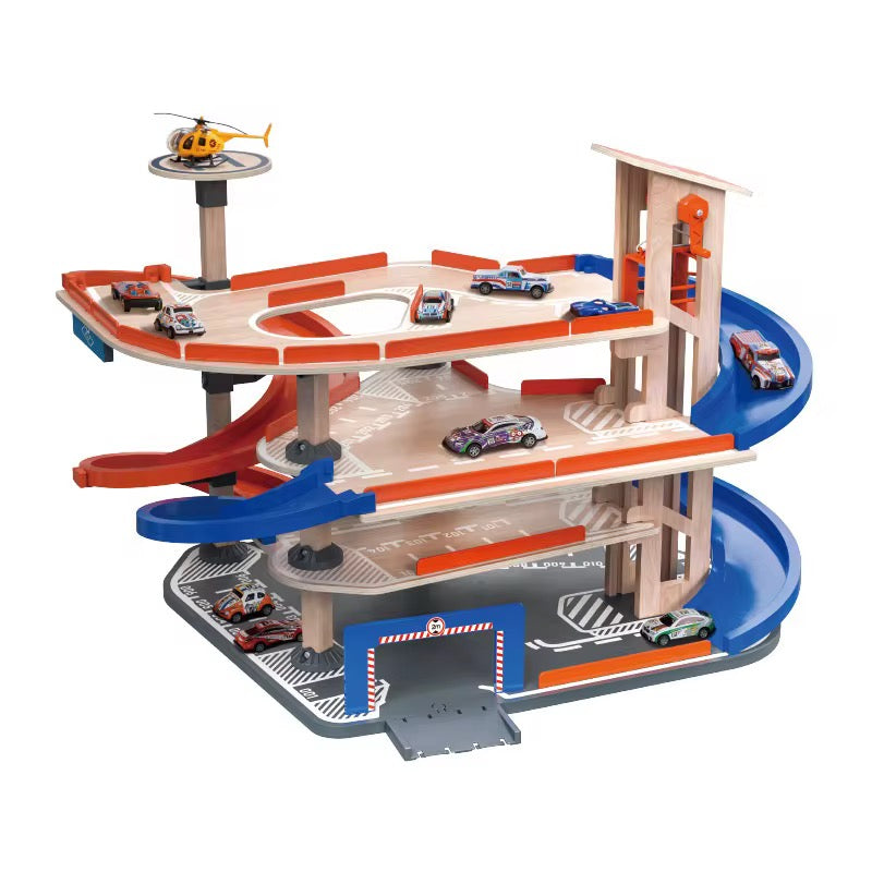 ხის სათამაშო პარკინგი