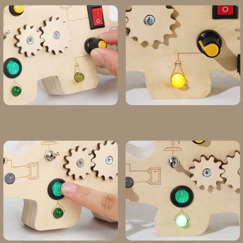 Wooden toy circuit board