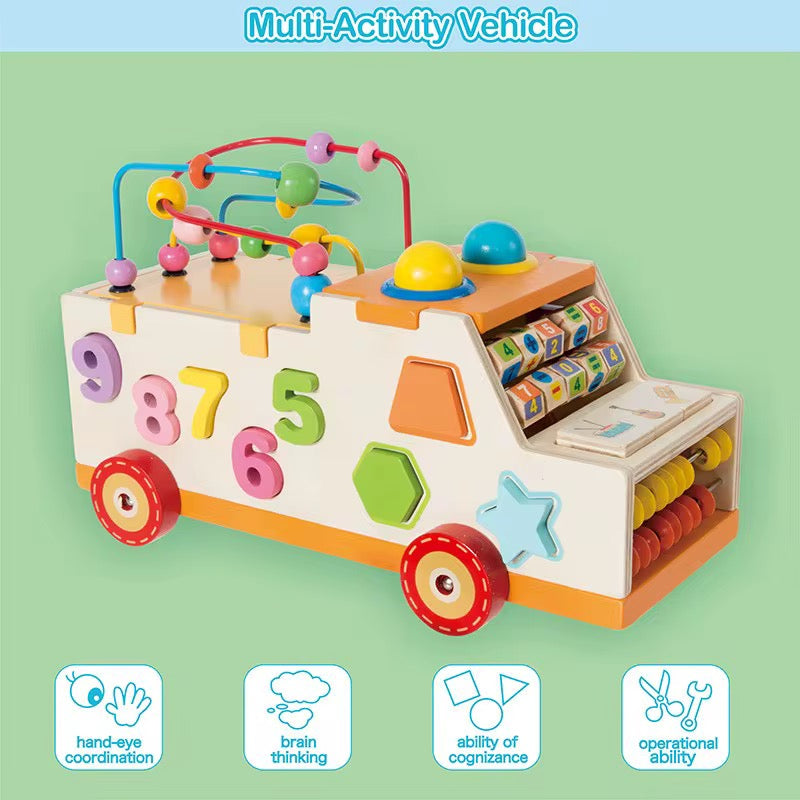 ხის სათამაშო მანქანა