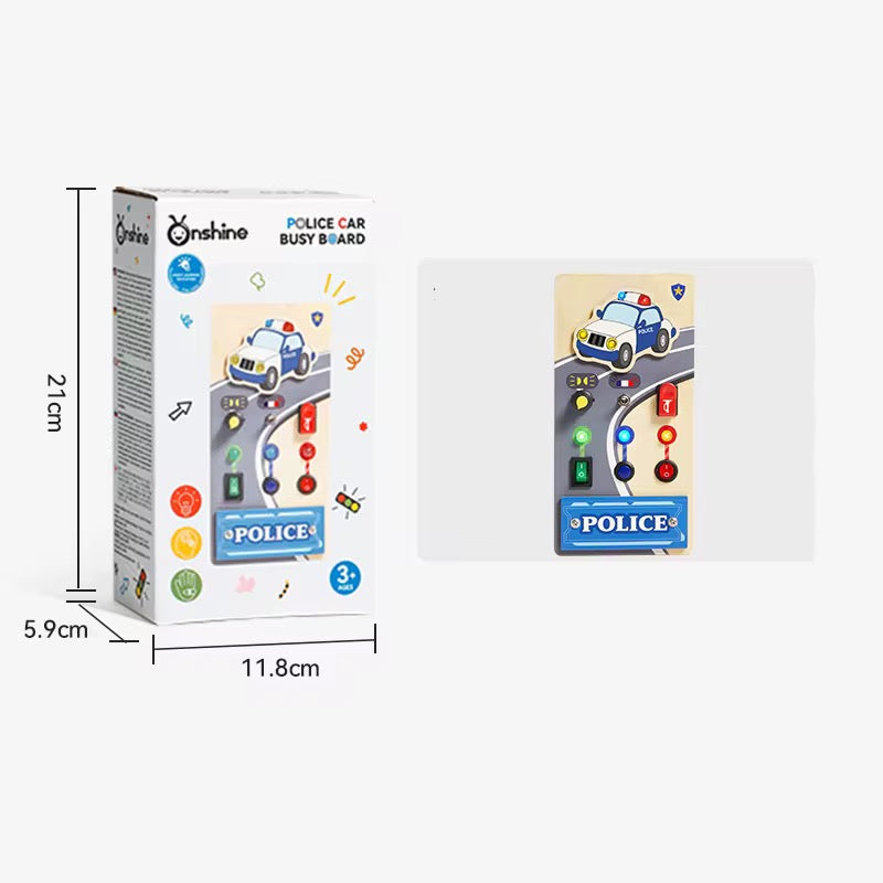 Wooden police toy car