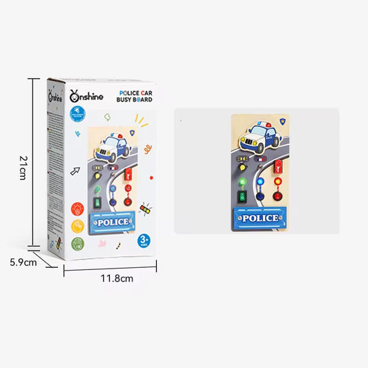 Wooden police toy car