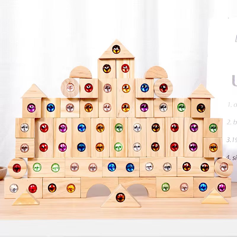 Wooden building block toy
