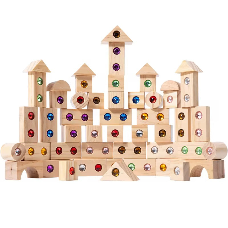 Wooden building block toy
