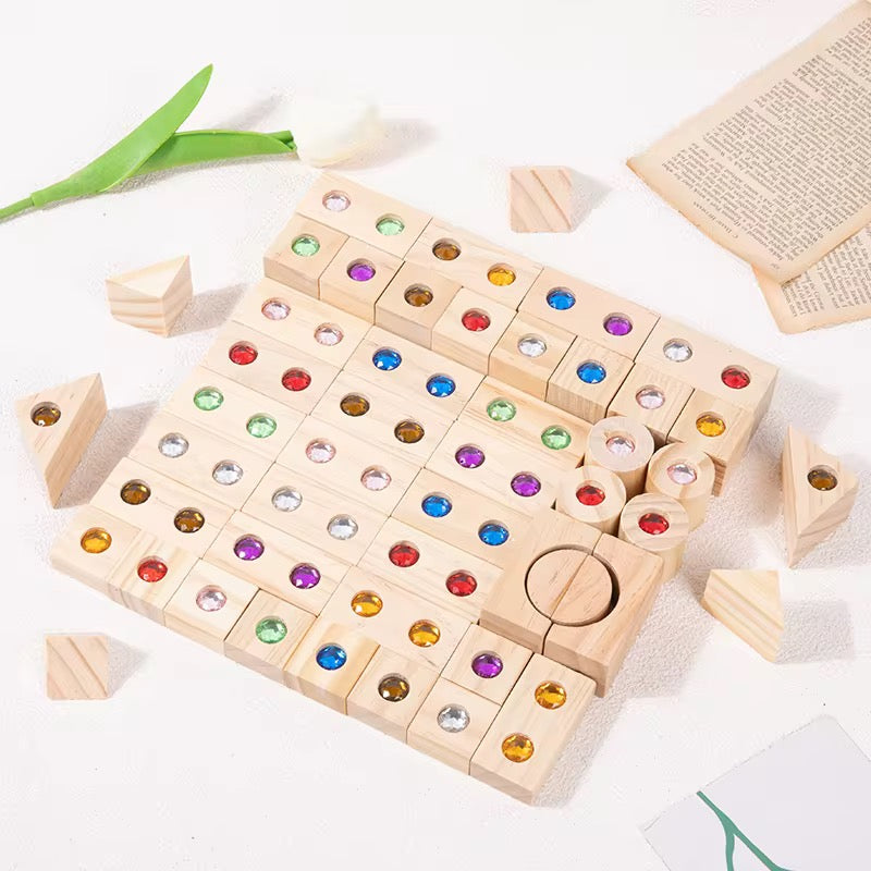 Wooden building block toy