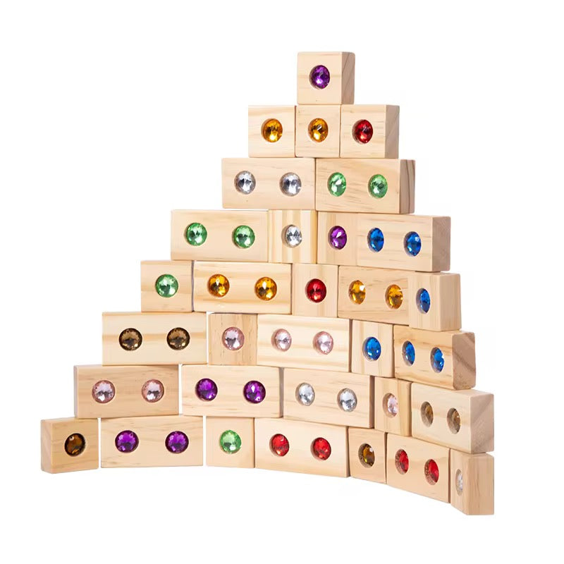 Wooden building block toy