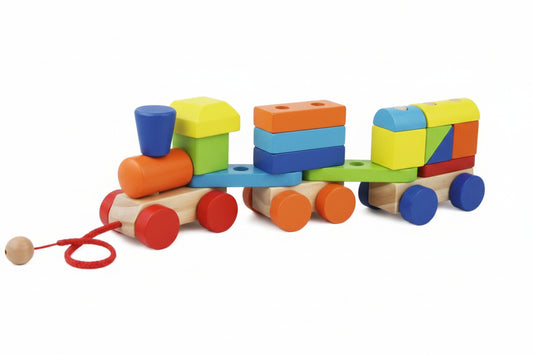 ხის სათამაშო მატარებელი