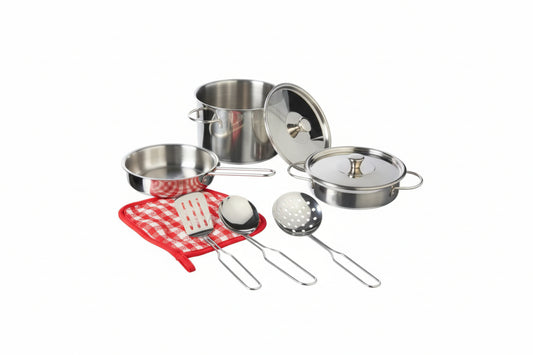 სათამაშო მეტალის ჭურჭლის ნაკრები