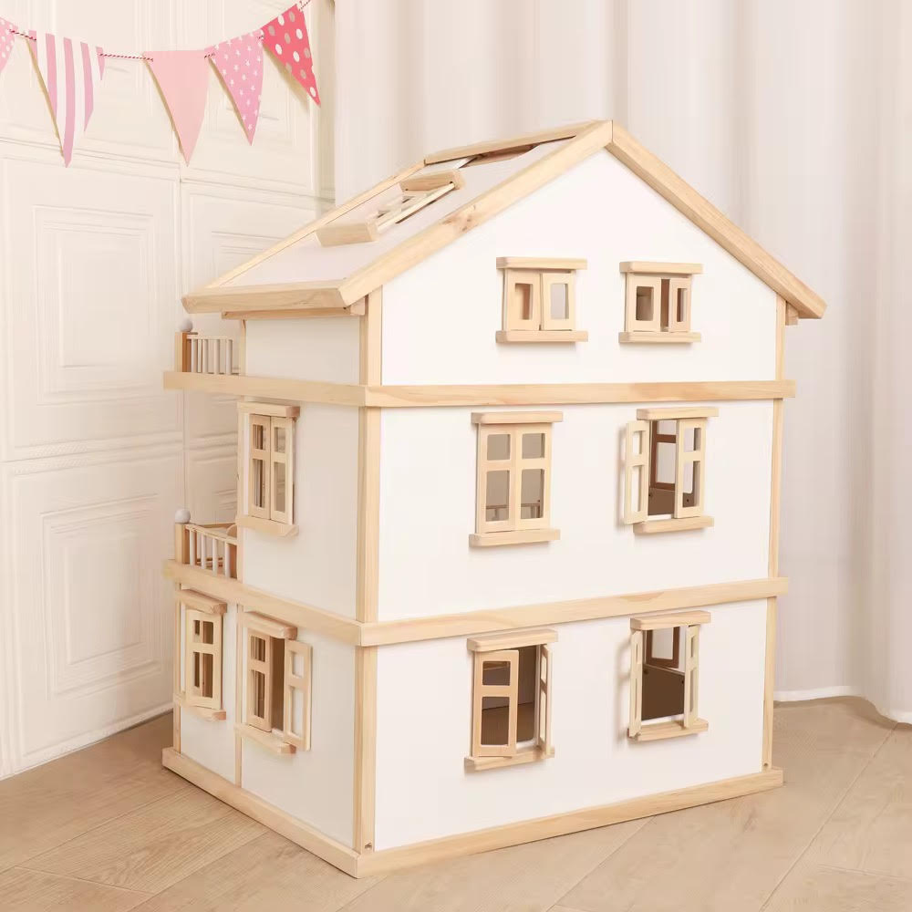 Wooden toy villa